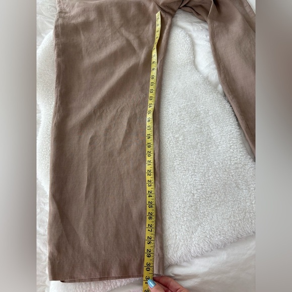 Ann Gerlin linen pants vintage sz US 18 tan - Picture 8 of 13